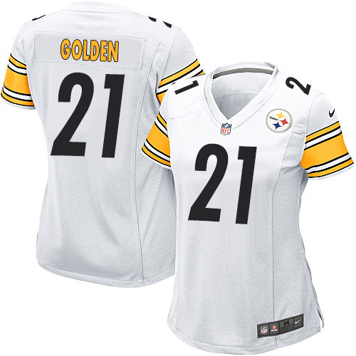 Women's Game Robert Golden Nike Jersey White Road - #21 NFL Pittsburgh Steelers